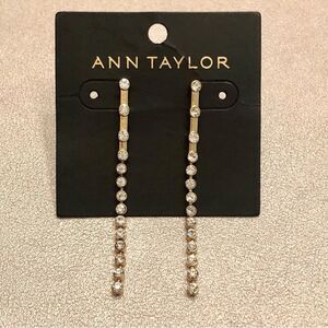Ann Taylor | Linear Crystal Drop Earrings | 2.5” Length